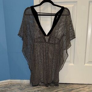 Elif by Jordan Taylor Black Sheer Swim Cover-Up